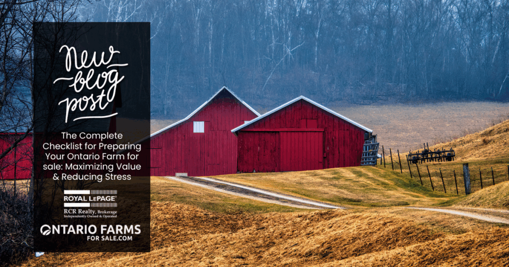 preparing Ontario farm for sale